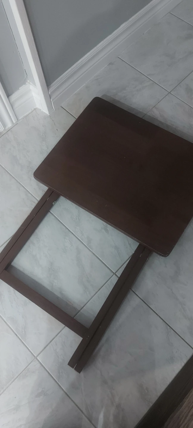 Wooden TV tray table - photo 3