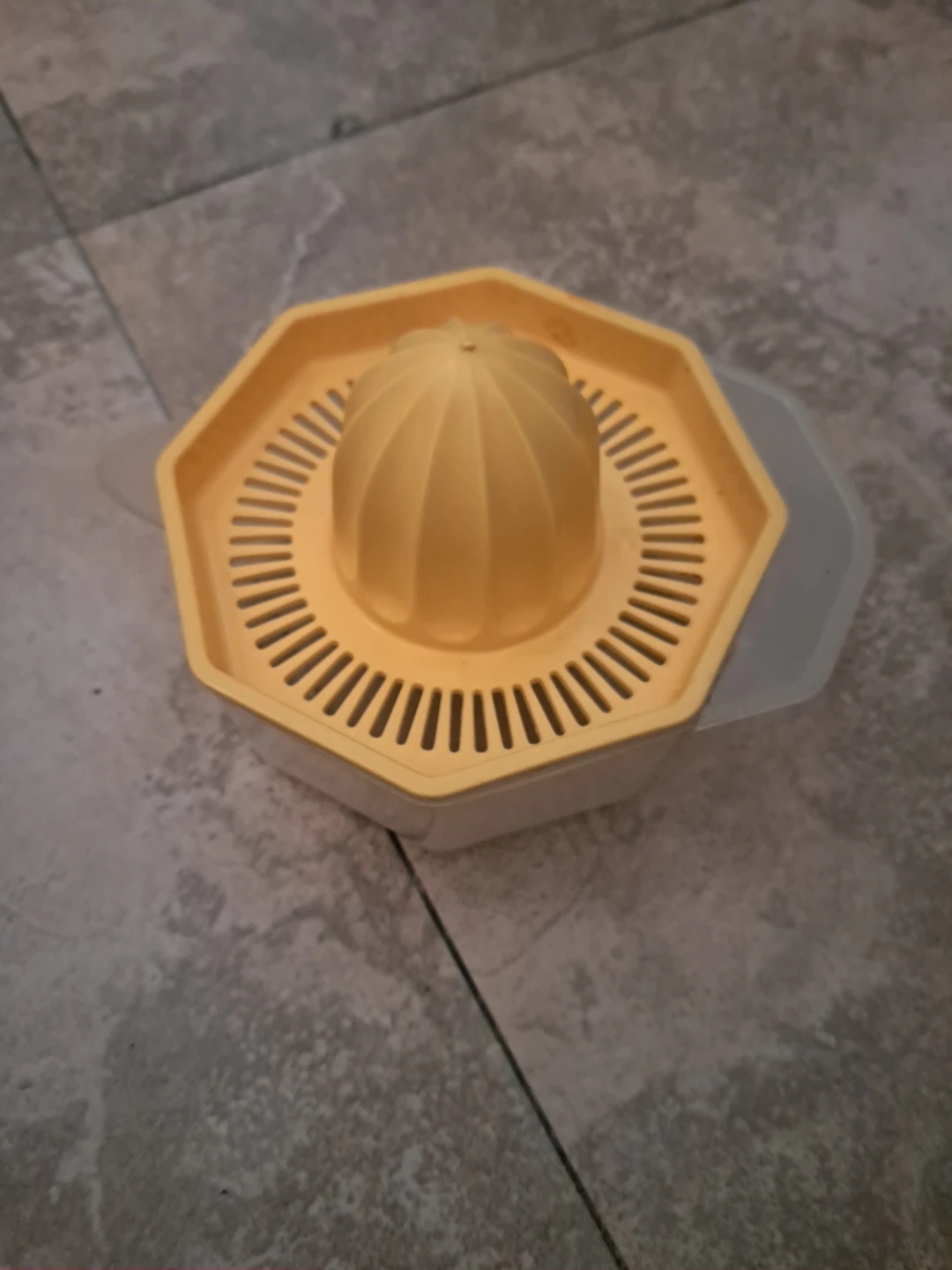 Manual Yellow Citrus Juicer with Container