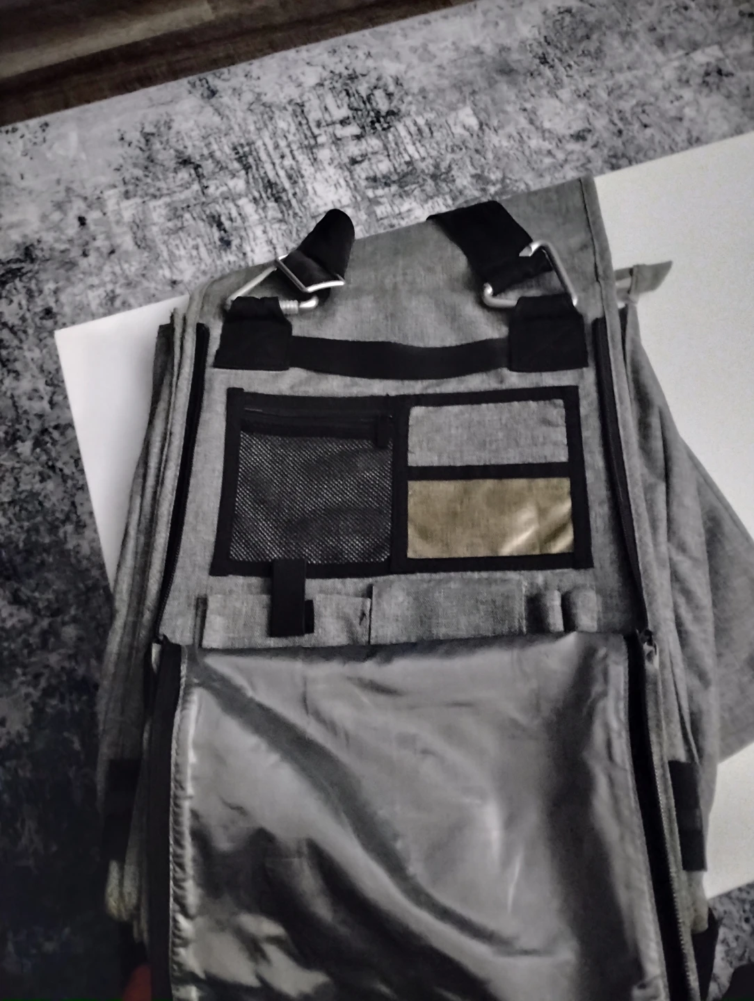 Grey Messenger Bag with Pouch - photo 3