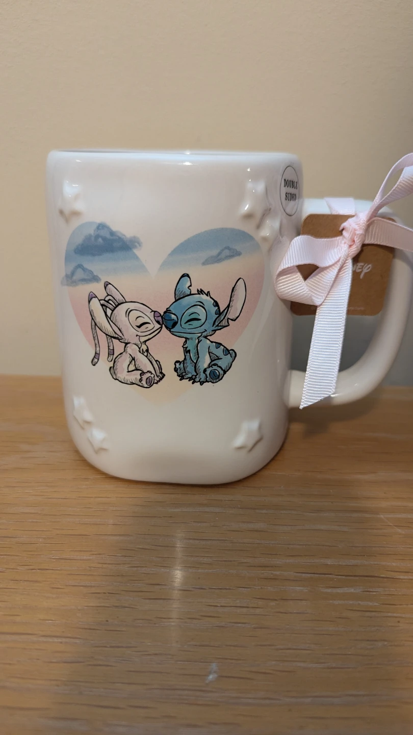 Rae Dunn "Cosmic Connection" Stitch & Angel Mug