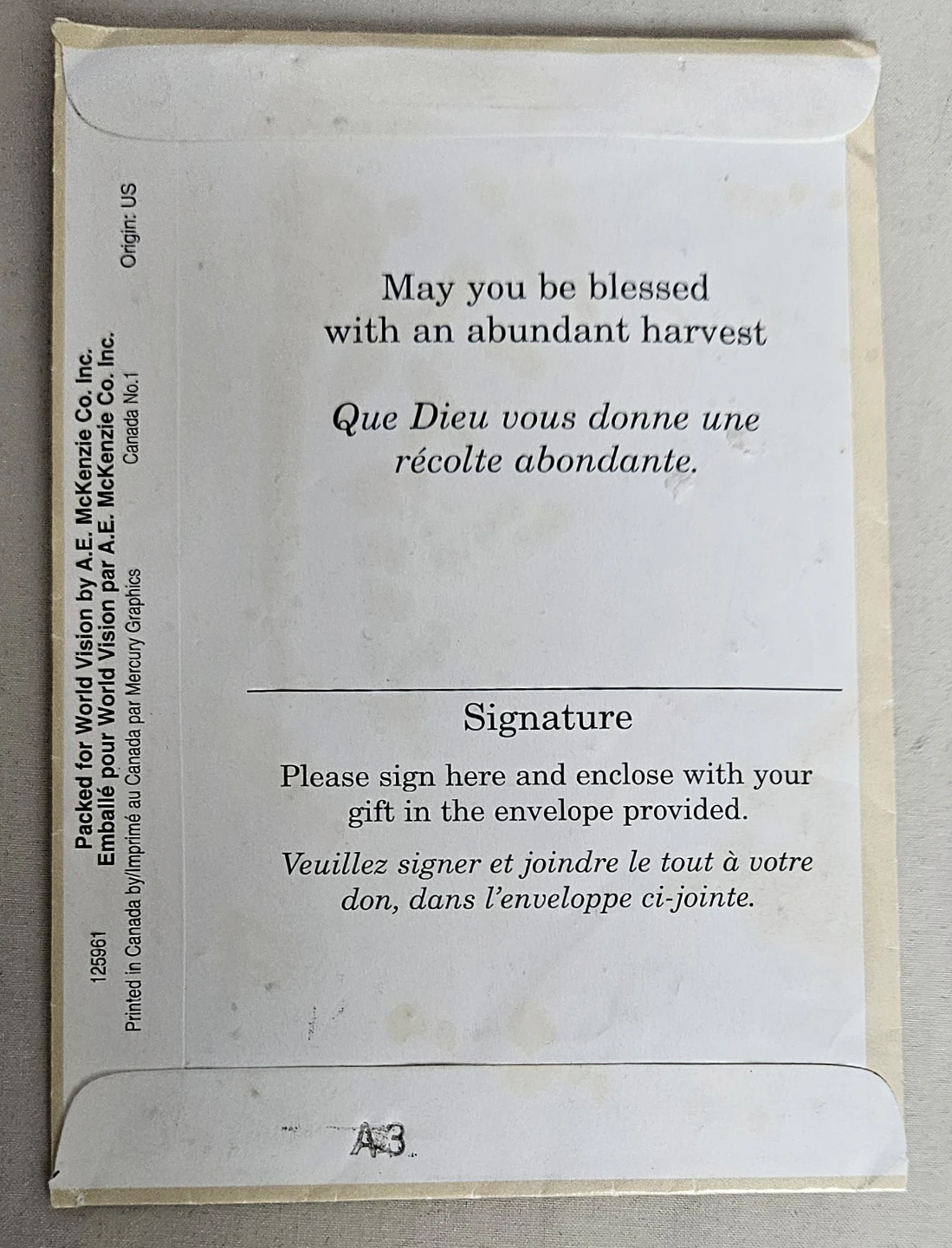 World Vision Mondiale Spinach Seed Packet 🥕 #freecycle - photo 2