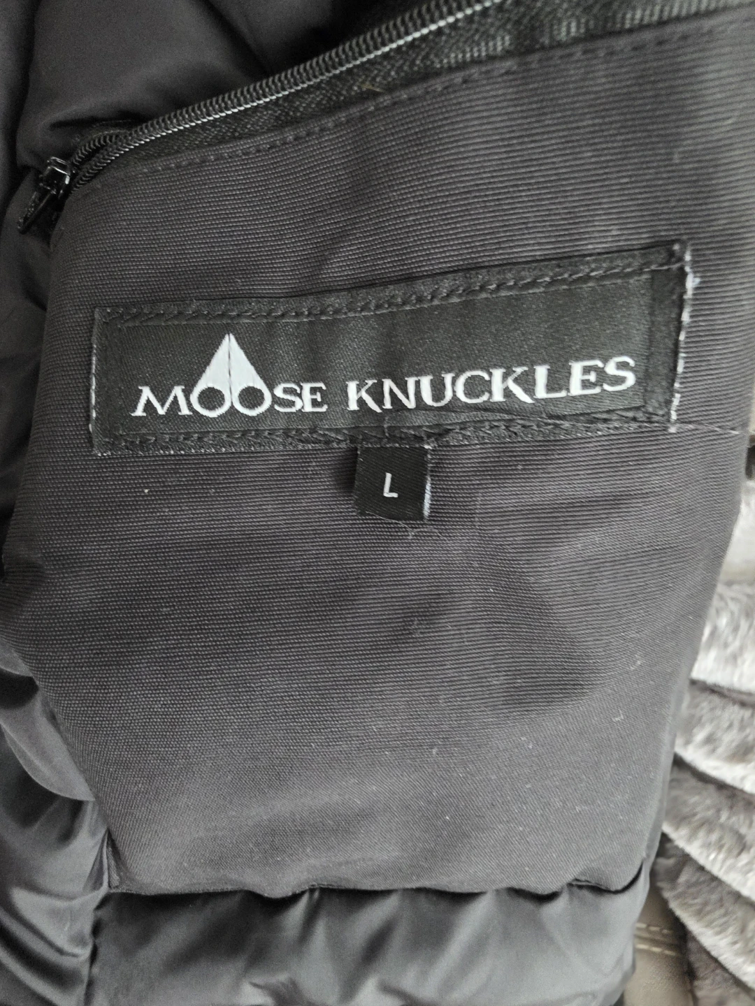 Moose Knuckles Bomber Jacket - Black, Size L - photo 2