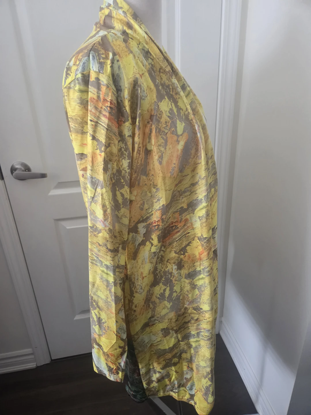 Yellow & Orange Floral Print Cardigan - photo 2