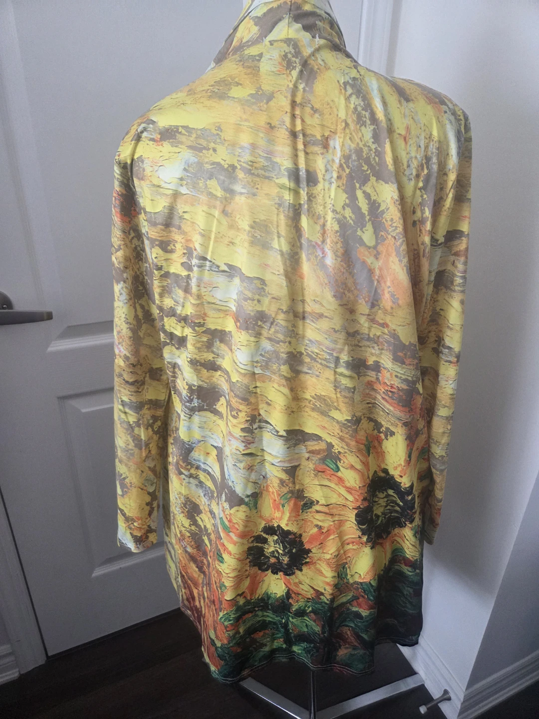 Yellow & Orange Floral Print Cardigan - photo 3