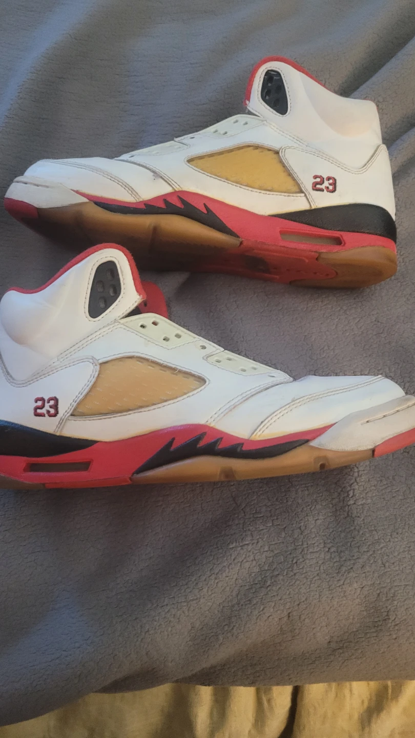 Air Jordan 5 White Red Black "23"