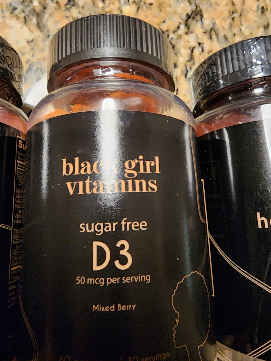 Black Girl Vitamins Gummies Look Good Feel Good 3 Bottles - photo 3
