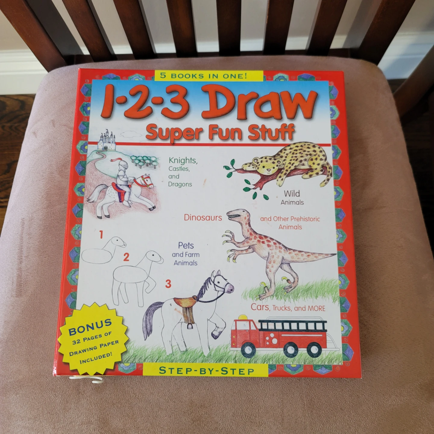 🏆1-2-3 Draw Super Fun Stuff Step-by-Step Drawing Book