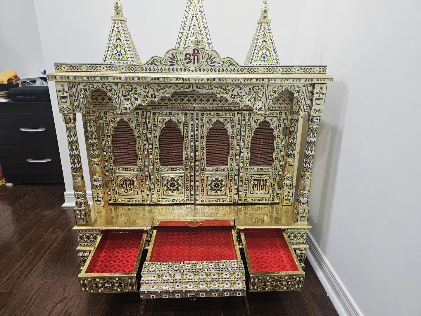 Decorative  Pooja Mandir with Drawers - photo 2