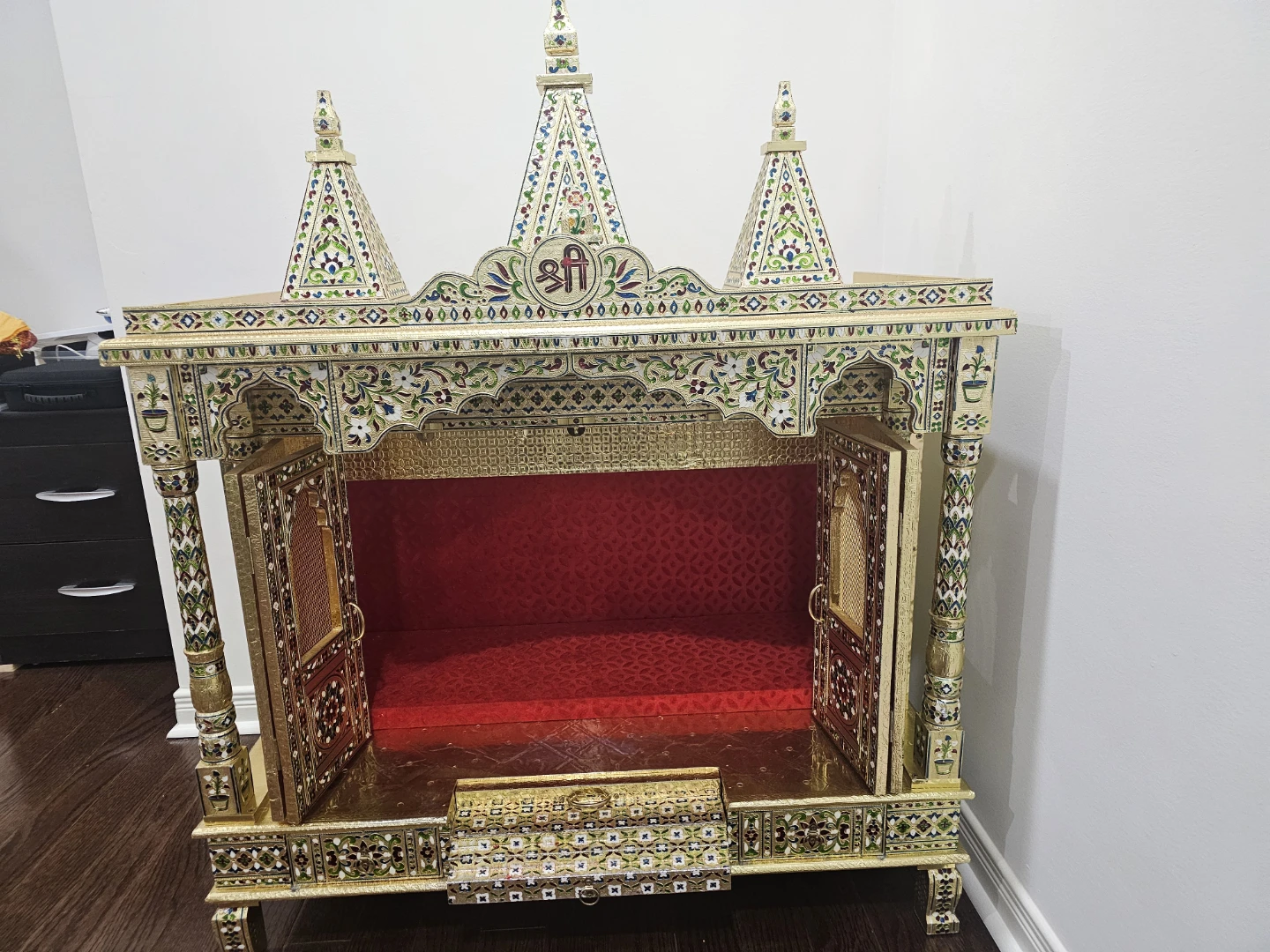 Decorative  Pooja Mandir with Drawers - photo 3