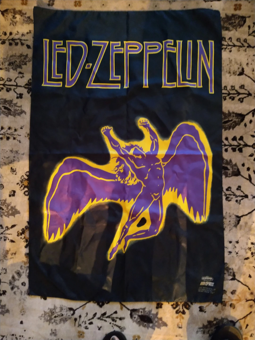 VINTAGE 1993 Led Zeppelin Myth Gem Winterland Tapestry 42×29 - photo 2