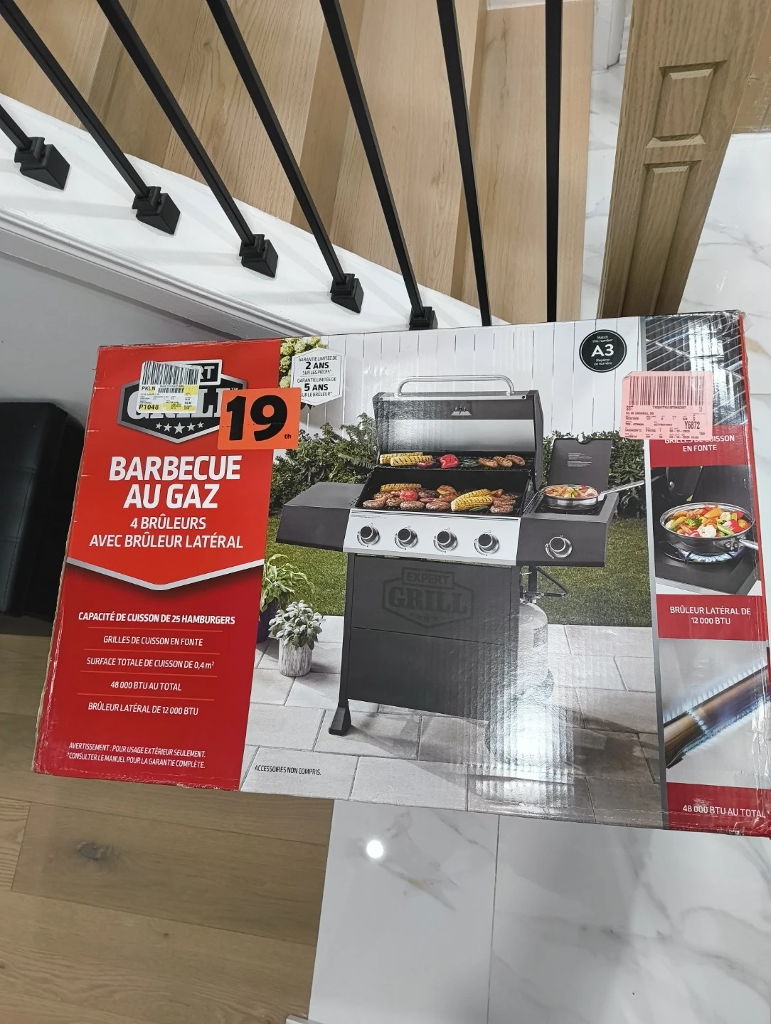 Expert Grill 4-Burner Gas Grill with Side Burner