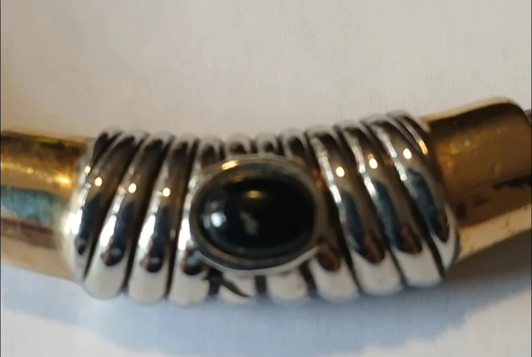 16" SILVERTONE MAGNETIC NECKLACE WITH BLACK STON÷ ACCENT - photo 3