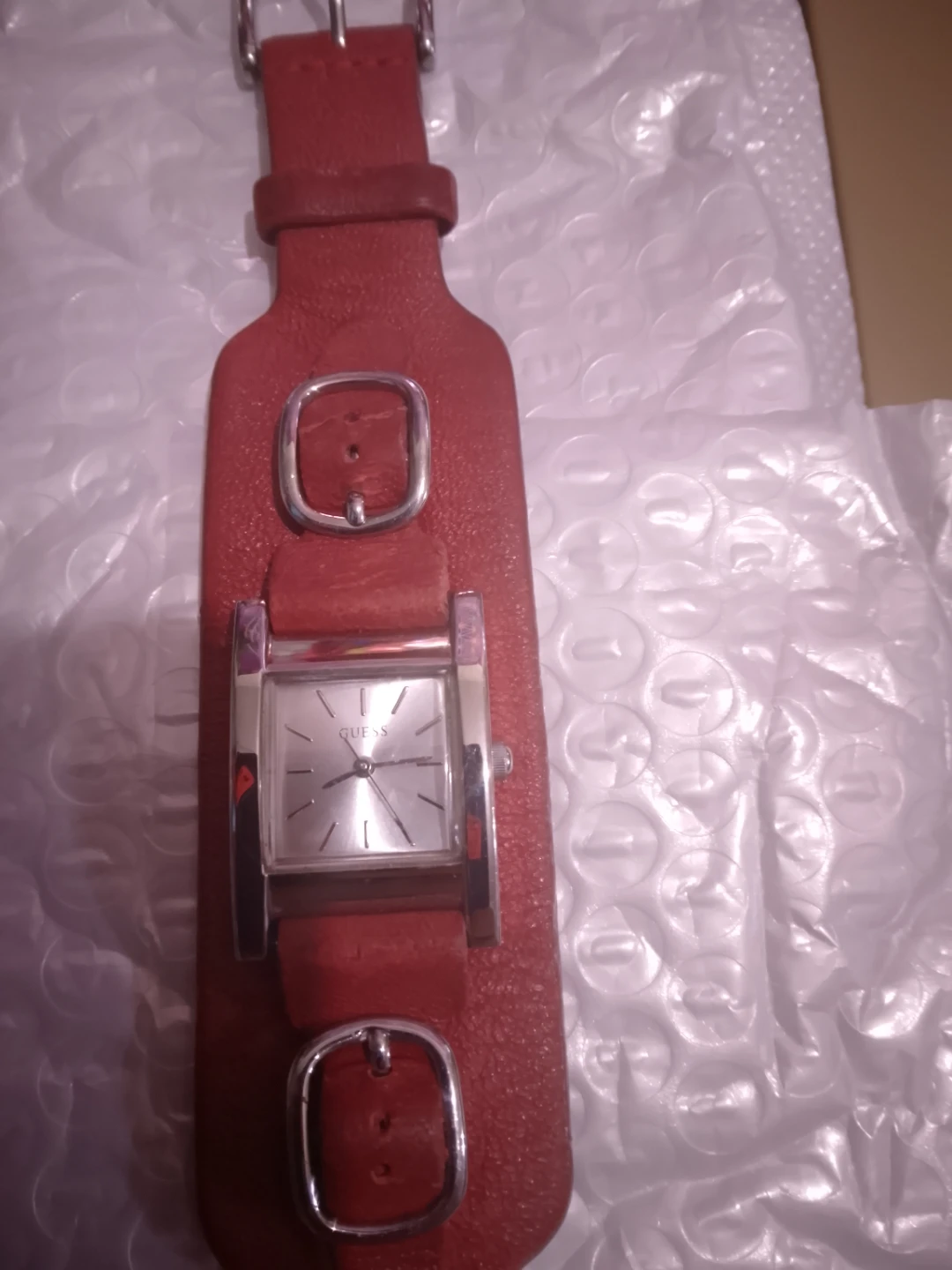 Guess ladies red leather watch - photo 4