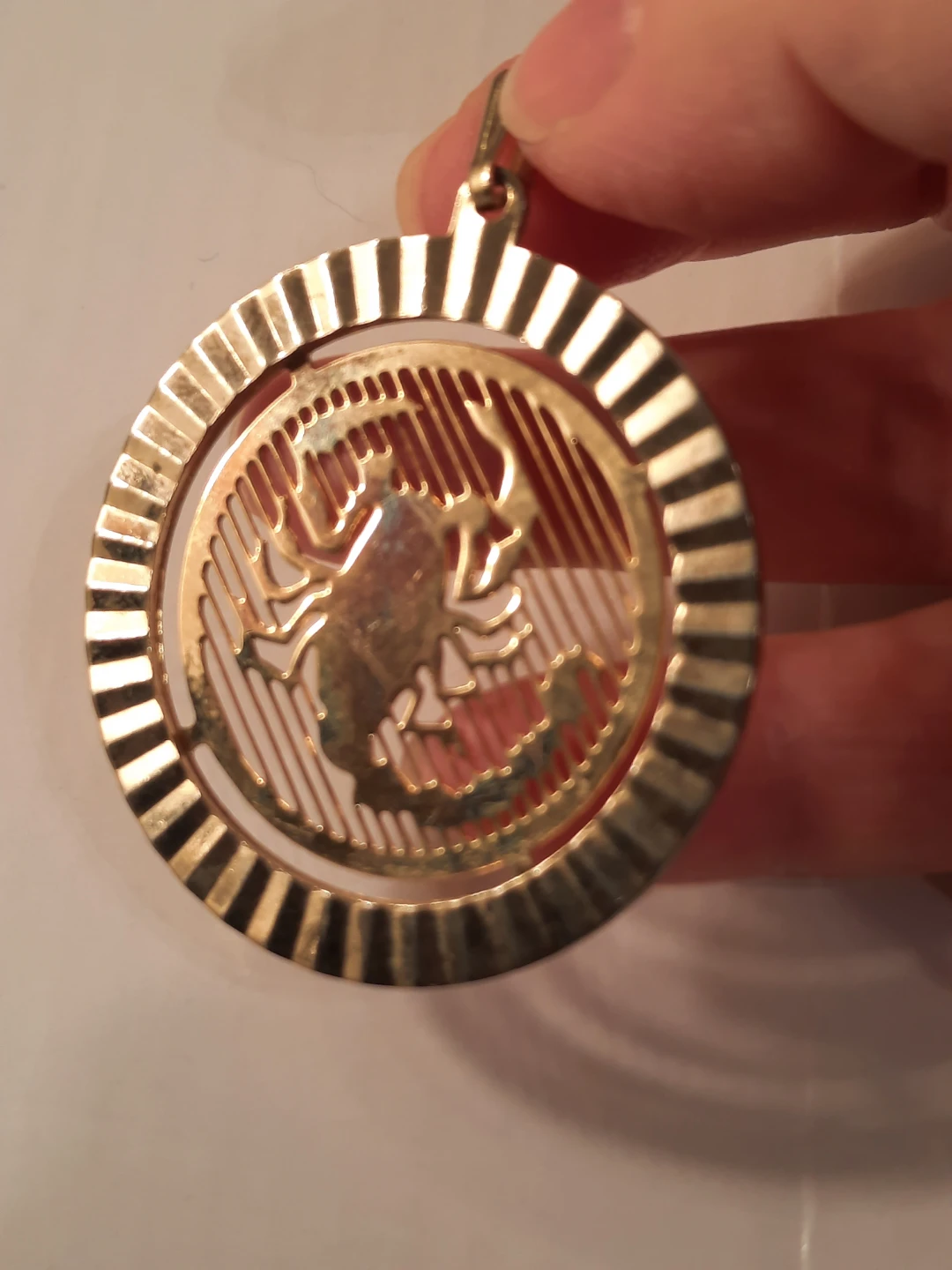 Gold Tone Scorpion Zodiac Pendant