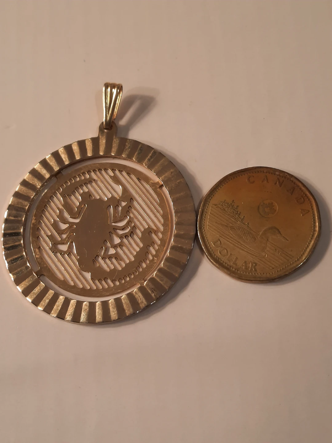Gold Tone Scorpion Zodiac Pendant - photo 2