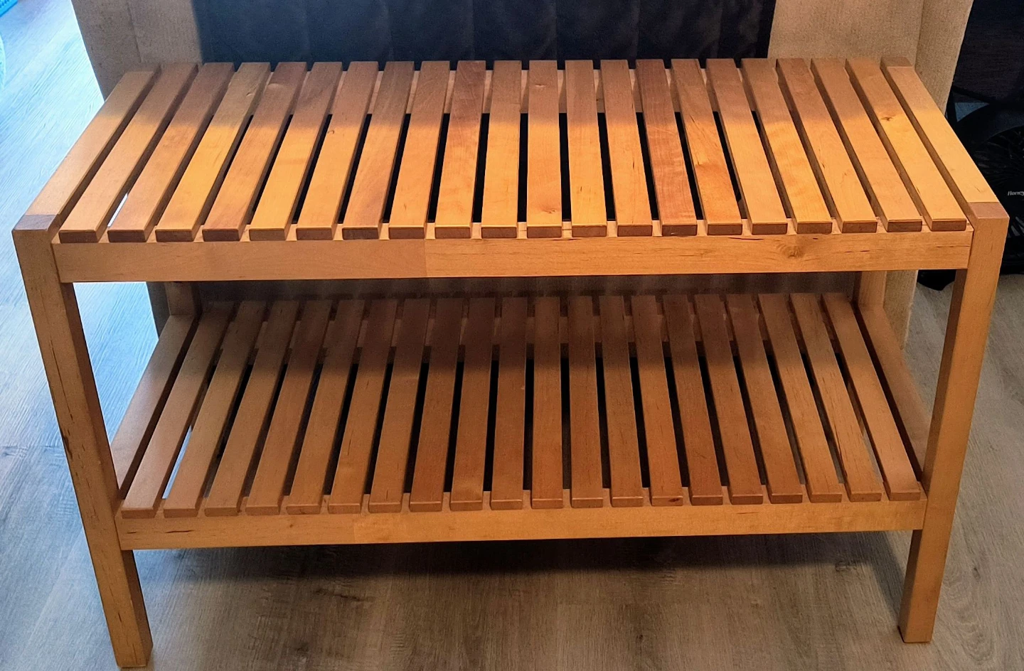 Wooden 2-Tier Shoe Rack / Bench