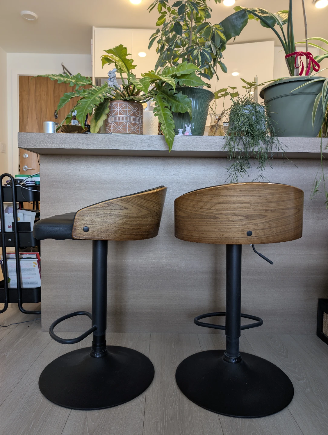 Set of 2 Adjustable Bar Stools