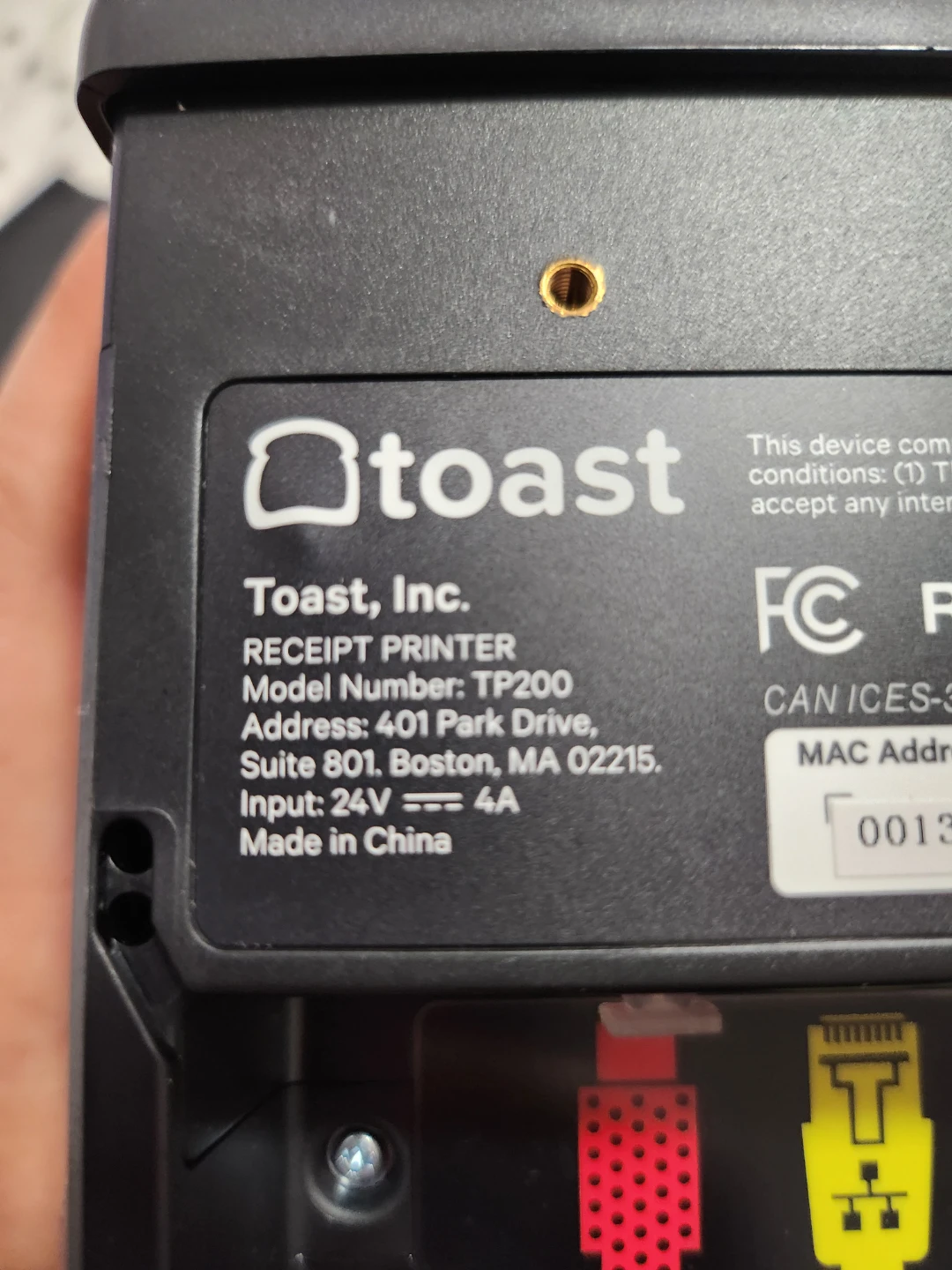 Toast TP200 Receipt Printer - photo 4