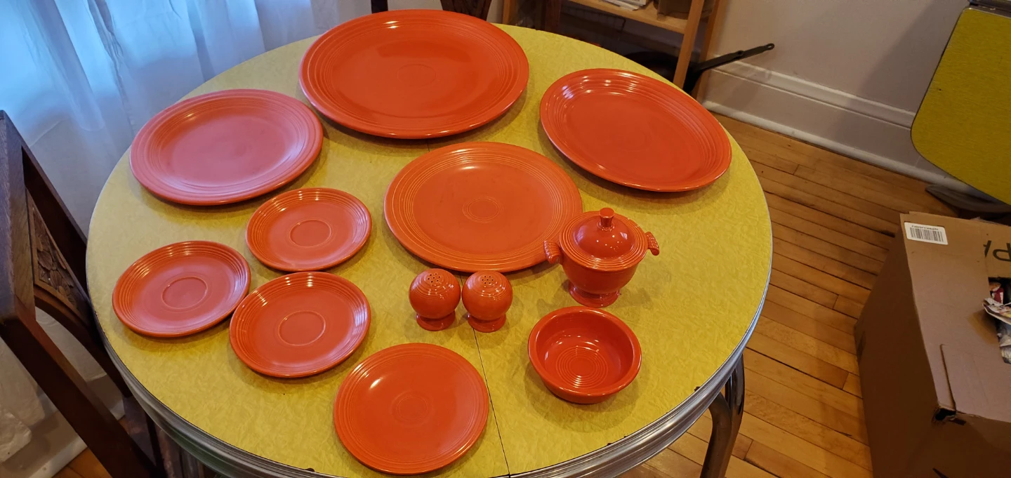 Fiesta Ware Radioactive Red Dinnerware Set
