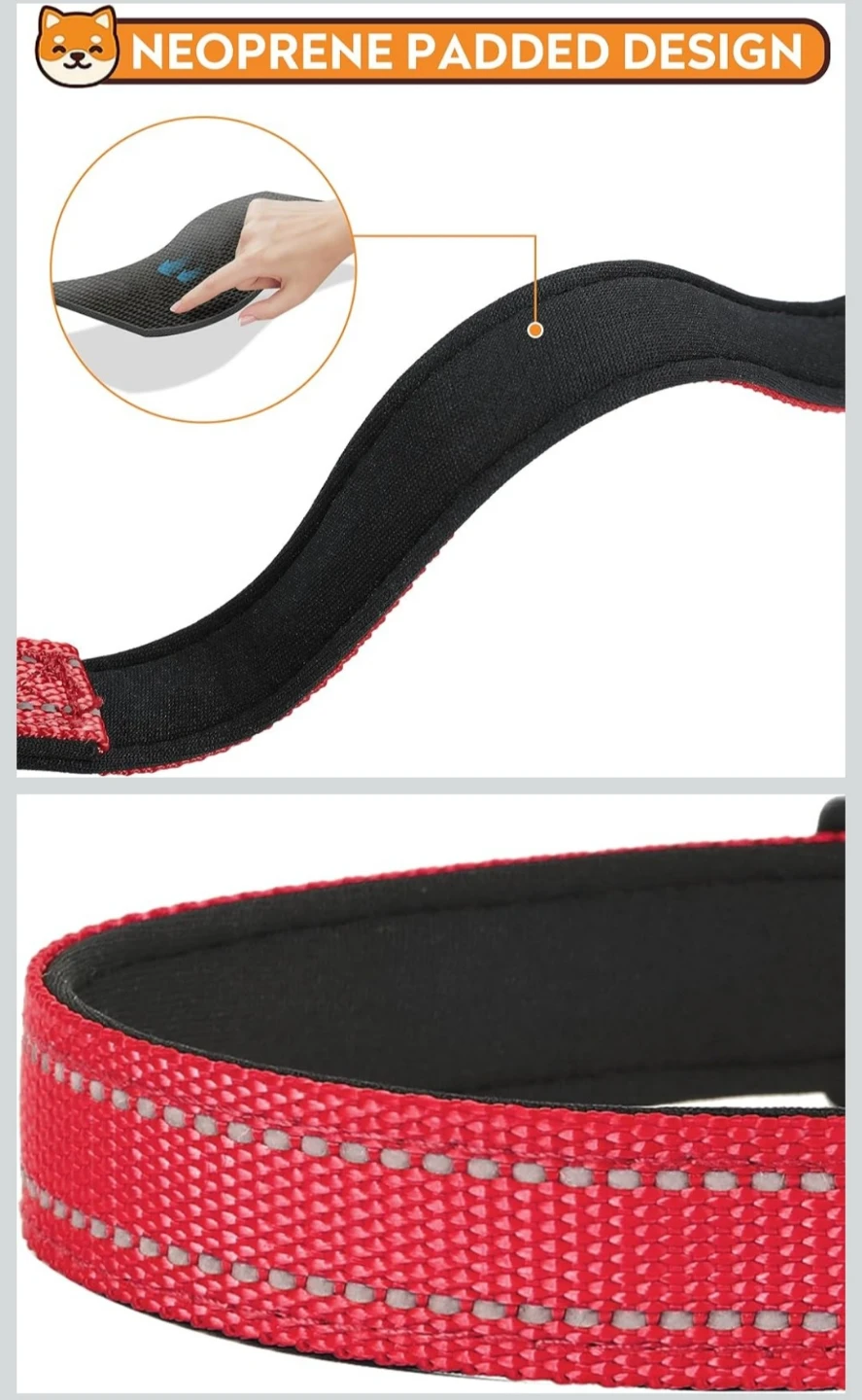 Red Reflective Dog Collar...New...XS - photo 3