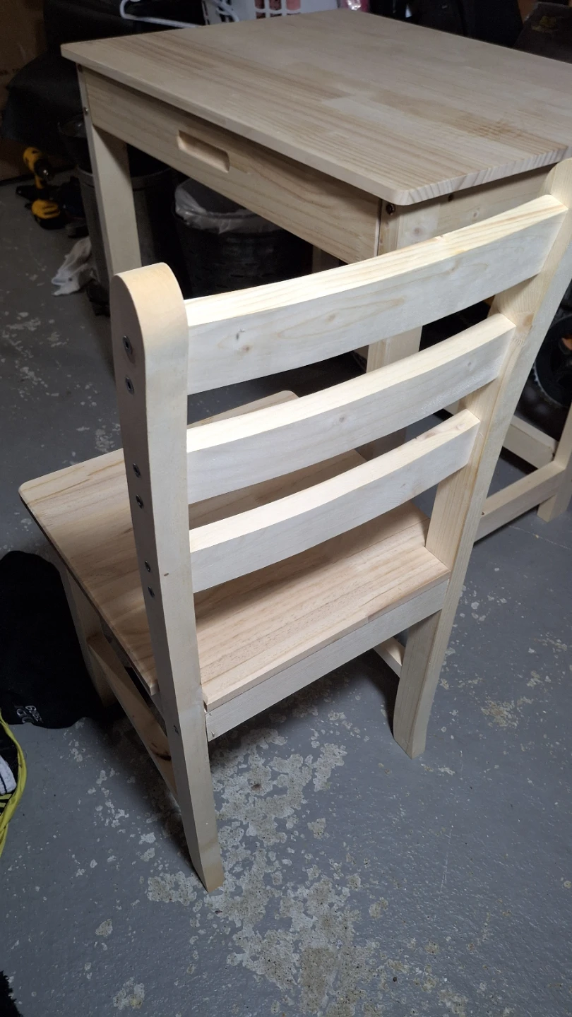 Wood Desk and Chair Set 🏆 - photo 5