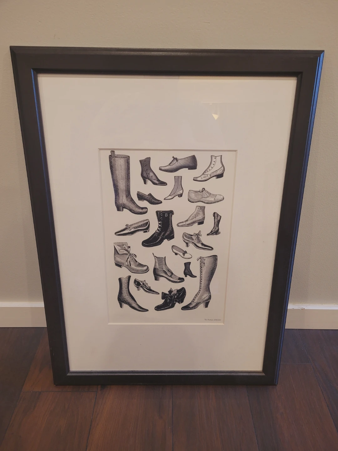 Framed Print of Vintage Shoe Illustrations