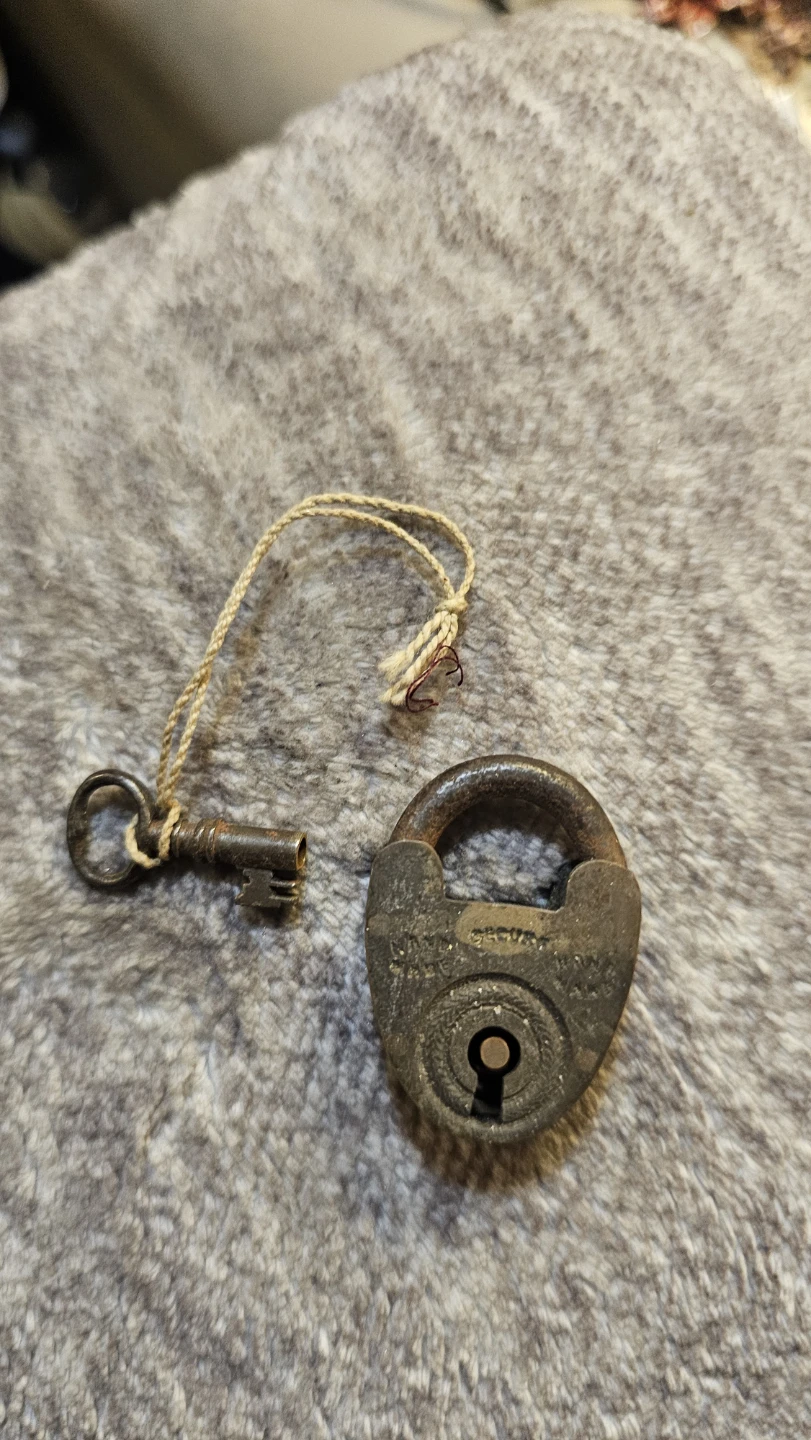 Antique Master Lock Padlock with Key
