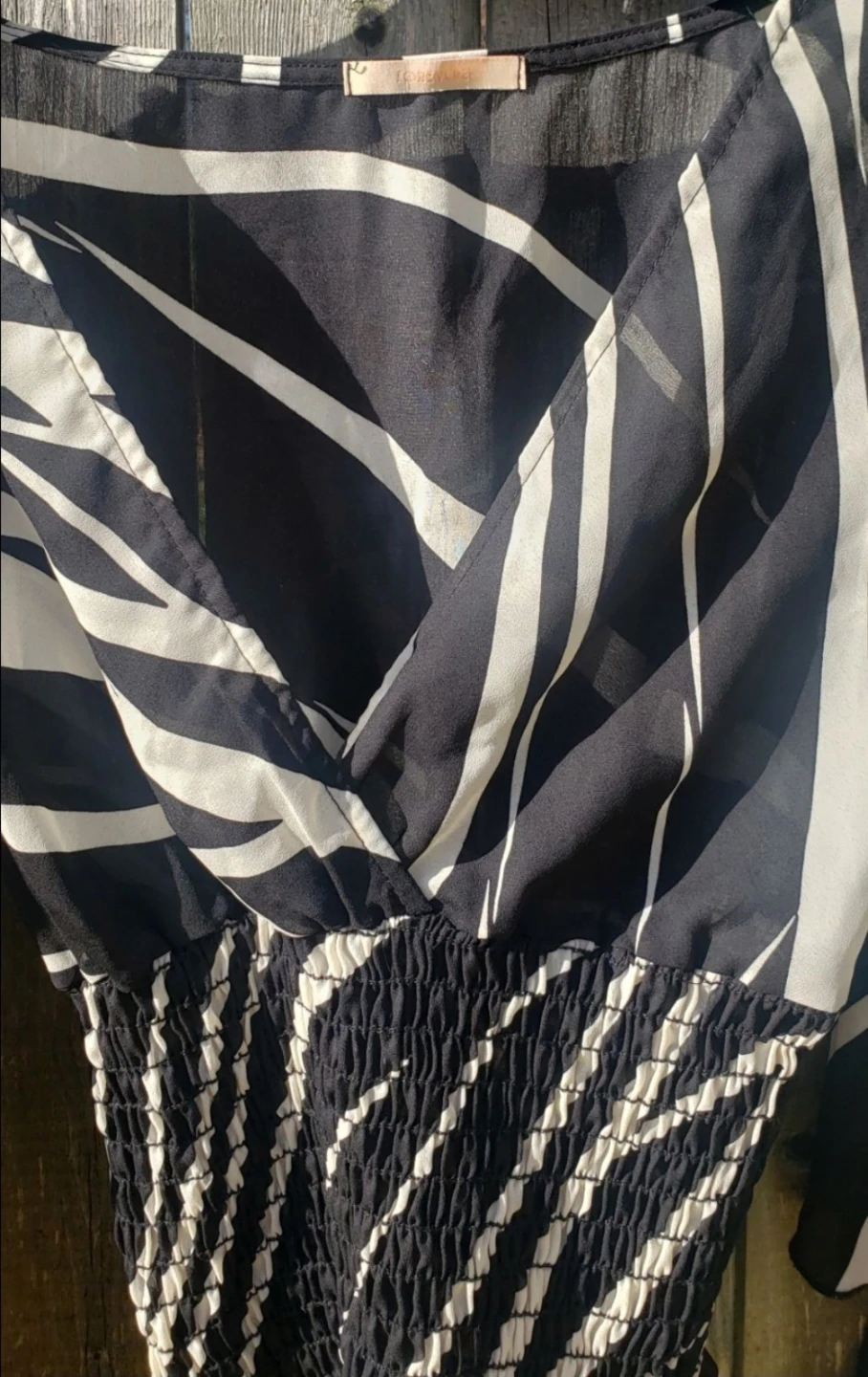 Black and White Zebra Print Sheer Blouse - photo 2