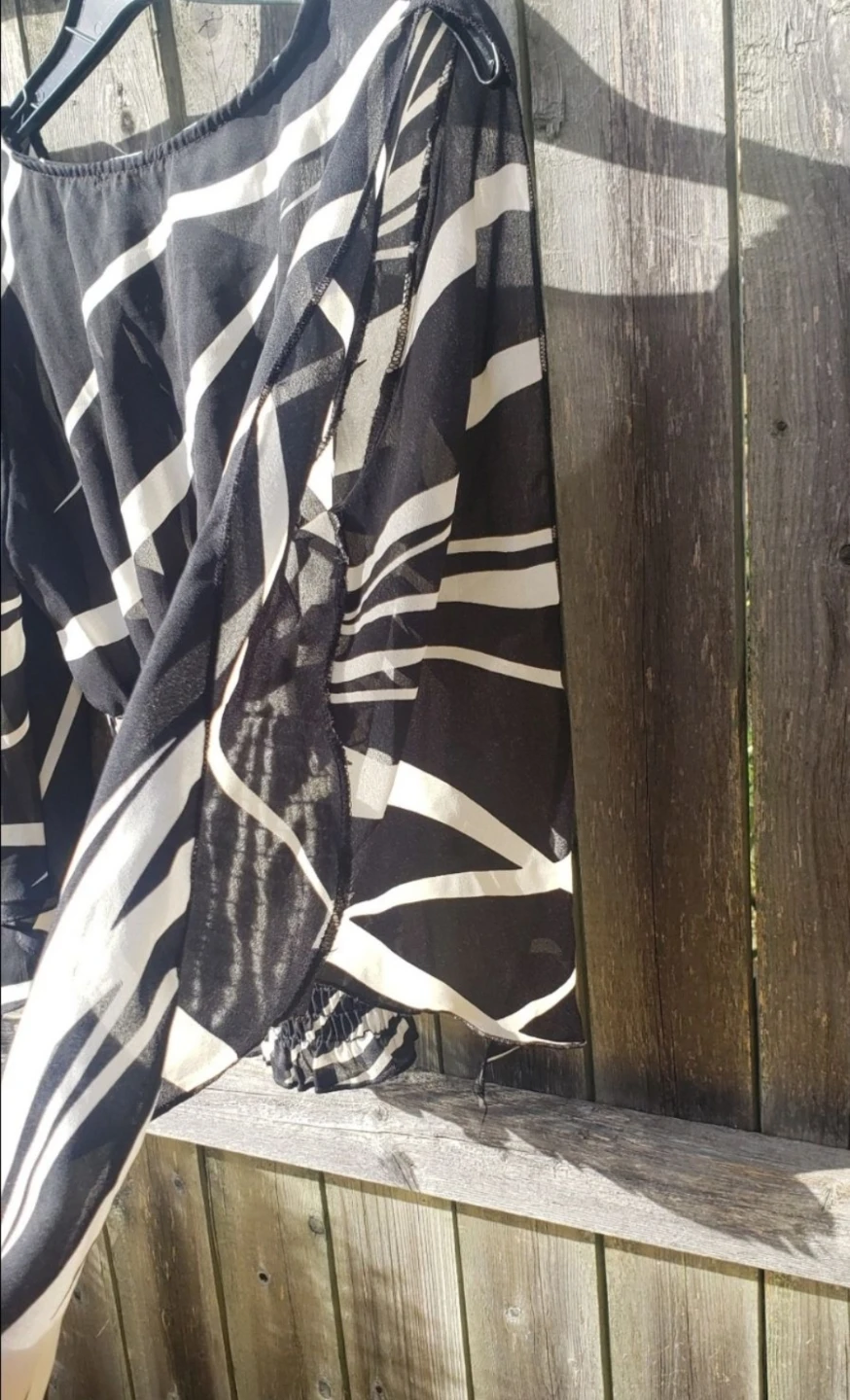 Black and White Zebra Print Sheer Blouse - photo 5