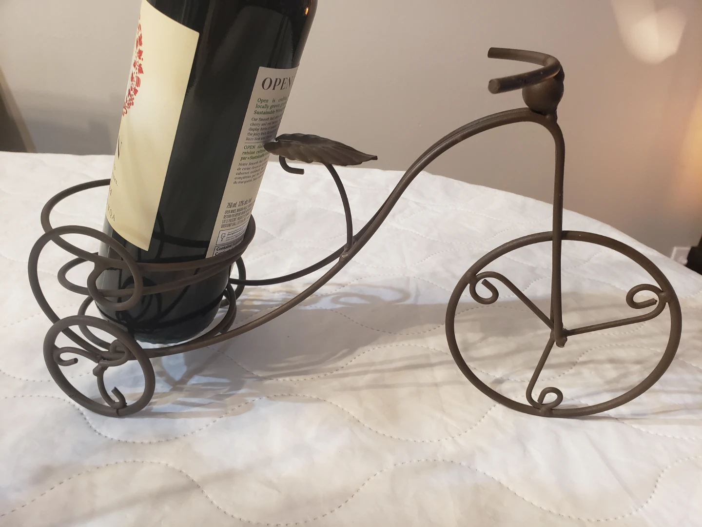 Metal Bicycle Wine Bottle Holder - photo 3