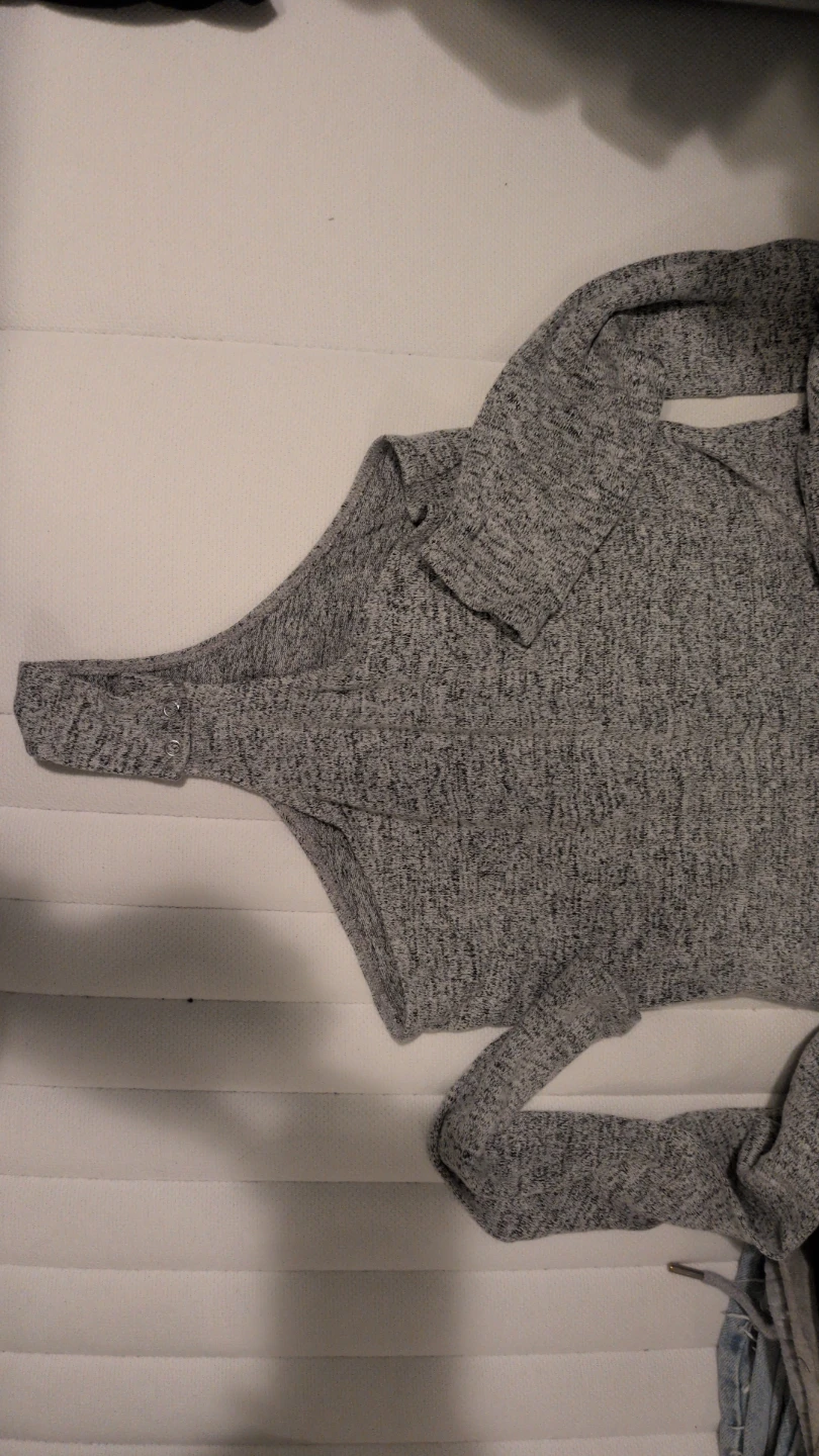 Dynamite Grey Marled Long Sleeve Top - P/S - photo 4