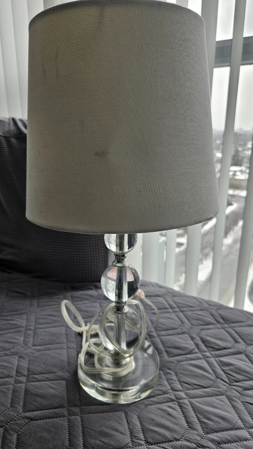 Crystal Accent Table Lamp with white Shade - photo 2