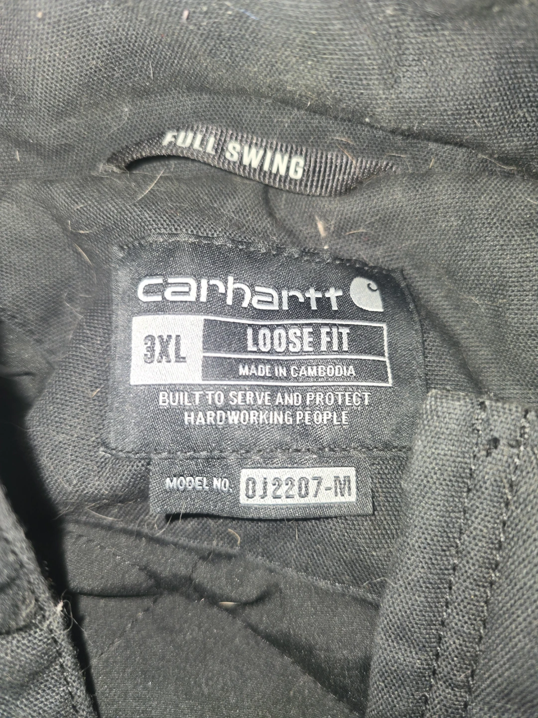Carhartt Men's 3XL Black Loose Fit Full Swing Hooded Jacket - photo 2