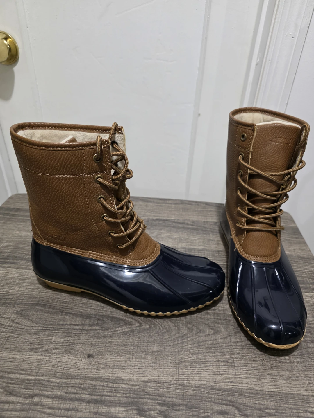 JBU Brown and Navy Duck Boots - photo 2