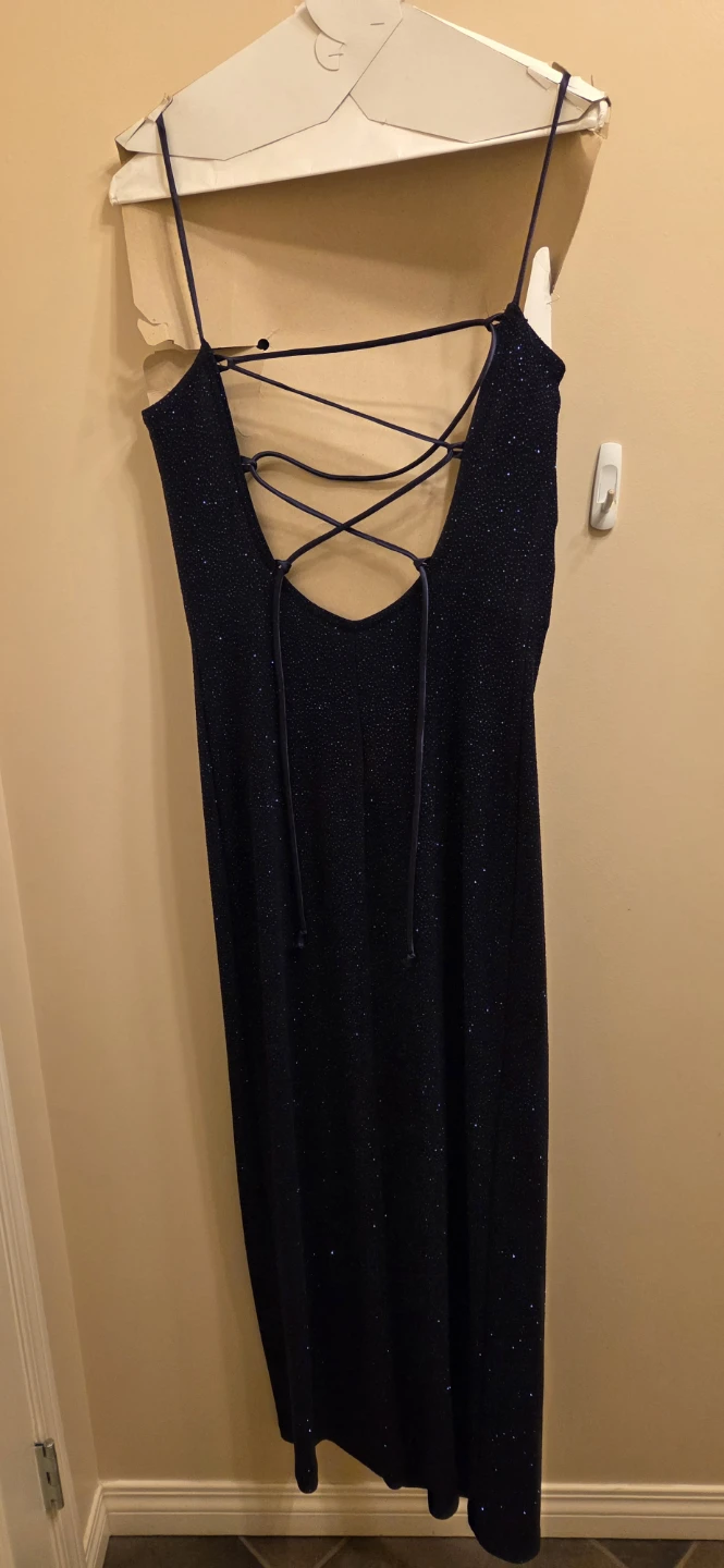 M Studio Navy Sparkle Spaghetti Strap Dress - photo 3