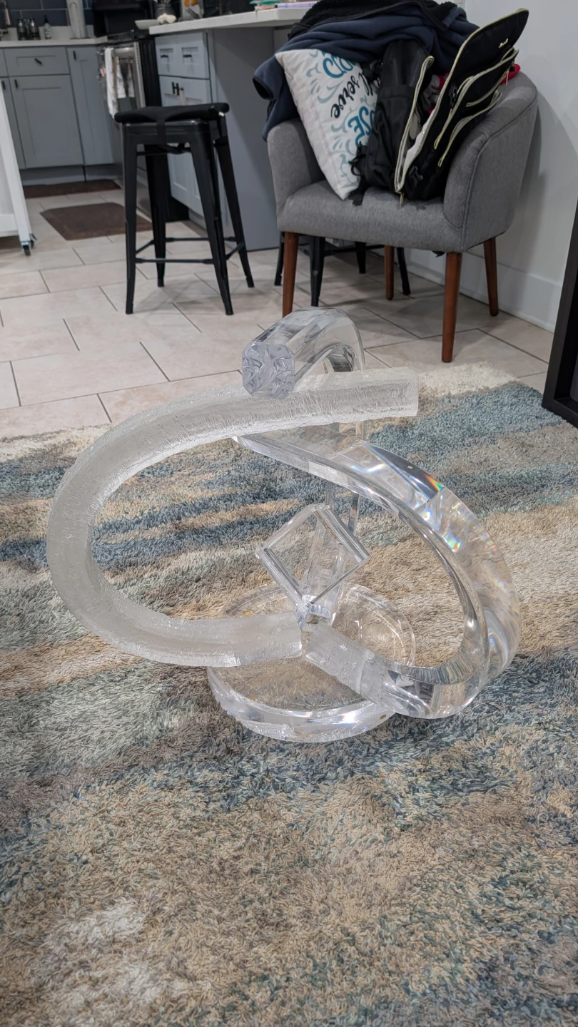 Crystal Abstract Sculpture - photo 2