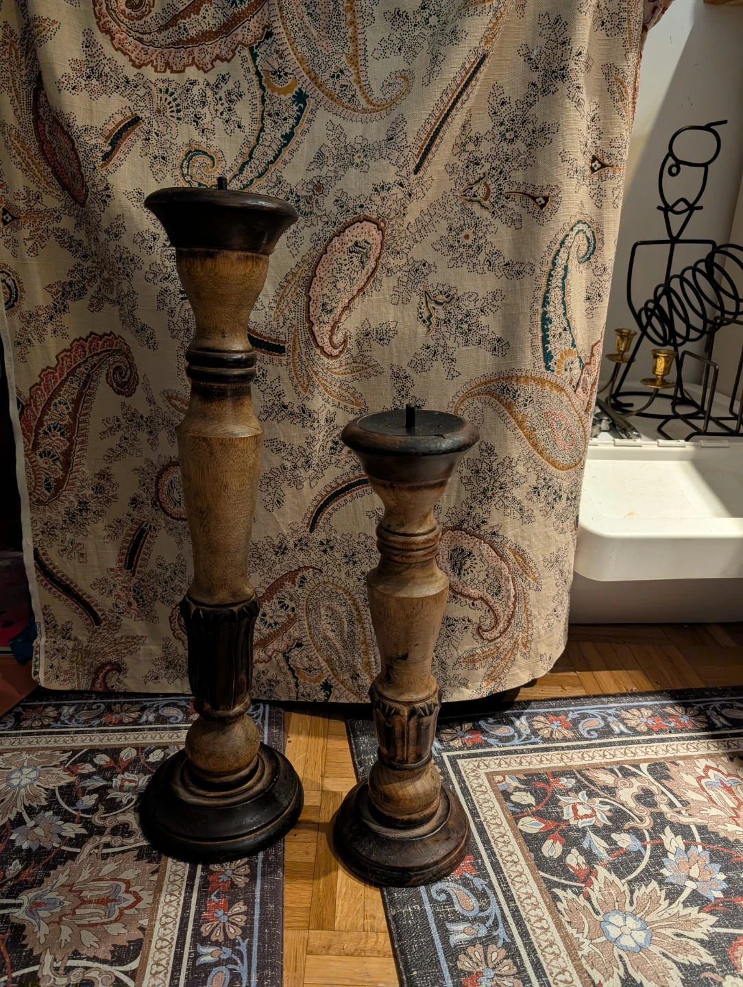 Wooden Candlesticks (Set of 2)