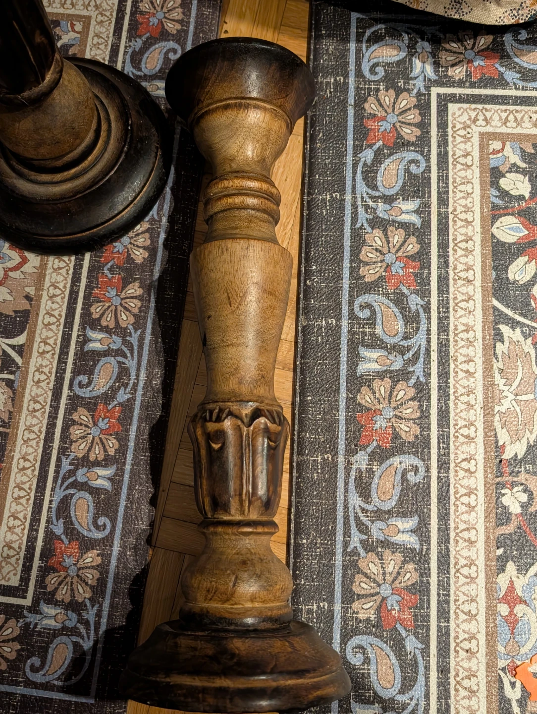 Wooden Candlesticks (Set of 2) - photo 3