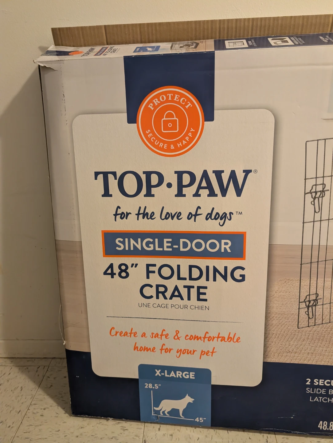 Top-Paw 48" Single-Door Folding Dog Crate - photo 2