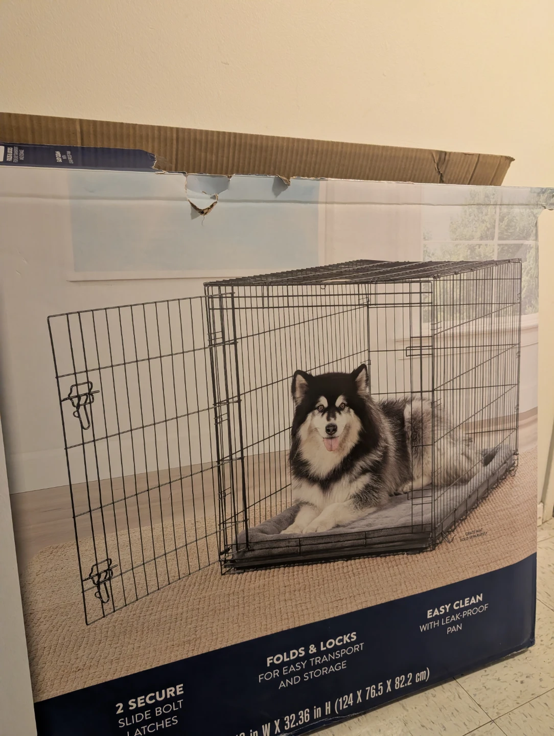 Top-Paw 48" Single-Door Folding Dog Crate - photo 3