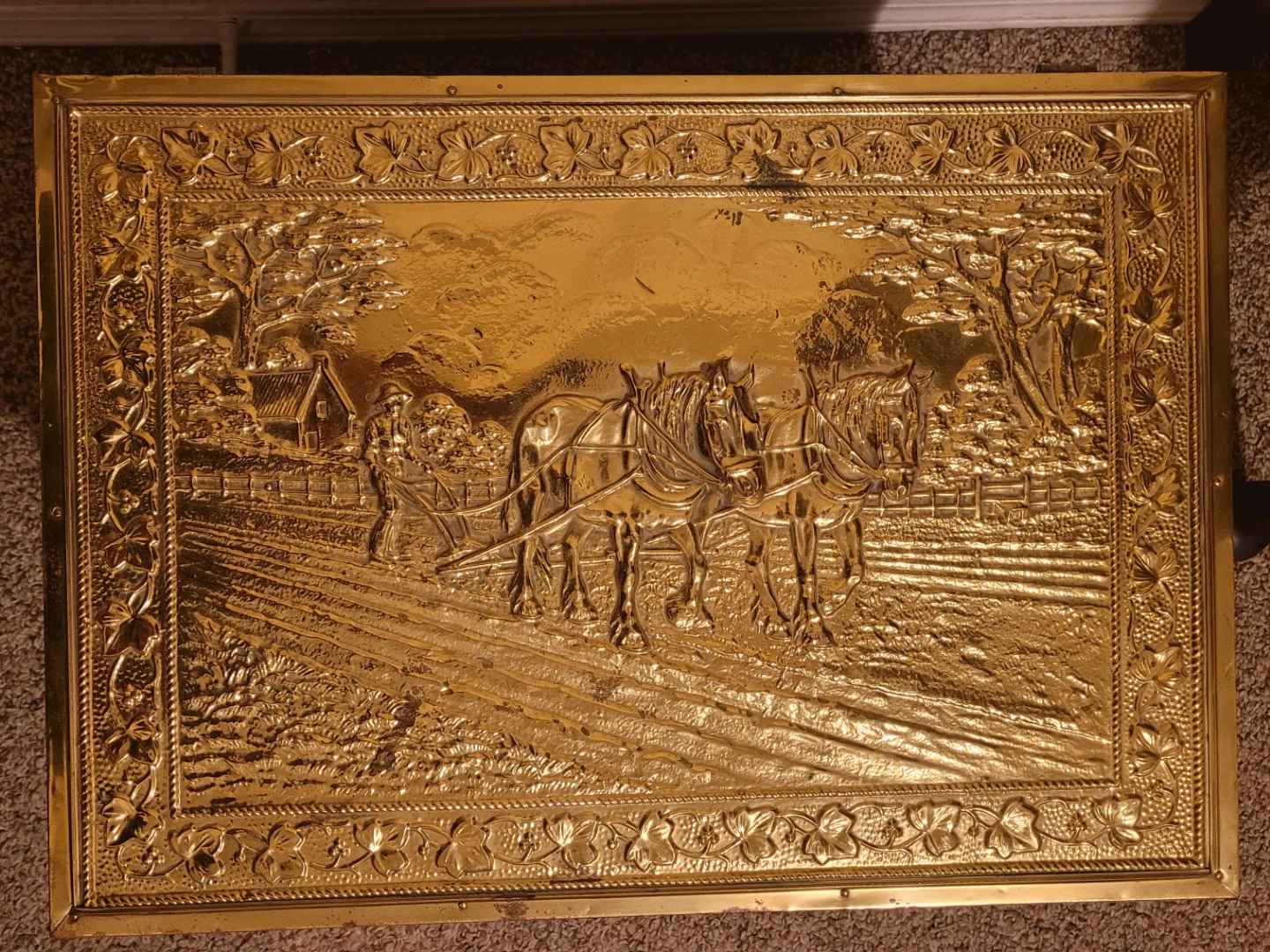 Brass Fireplace Kindling Chest - photo 5