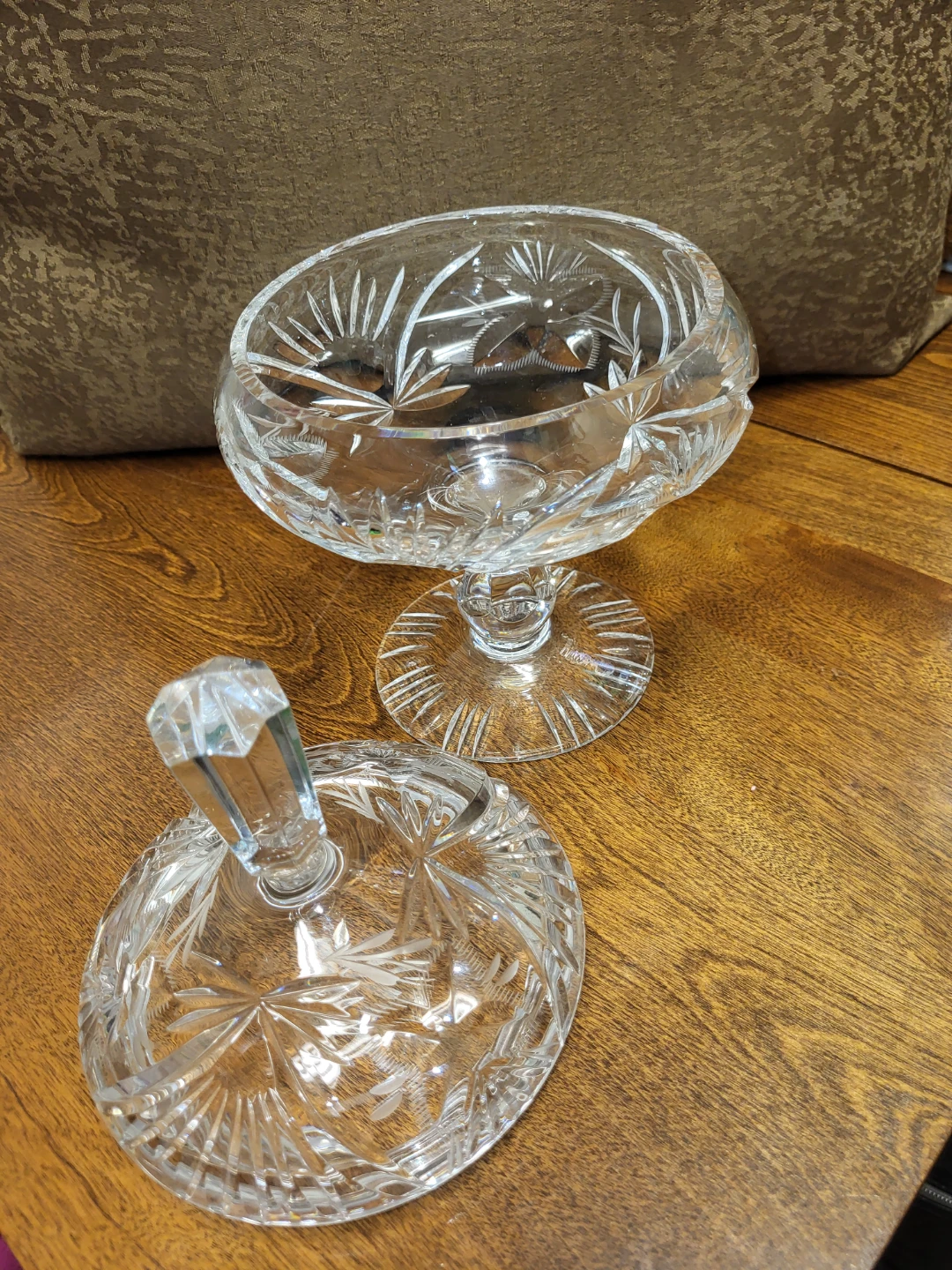 Crystal Candy Dish with Lid - photo 2