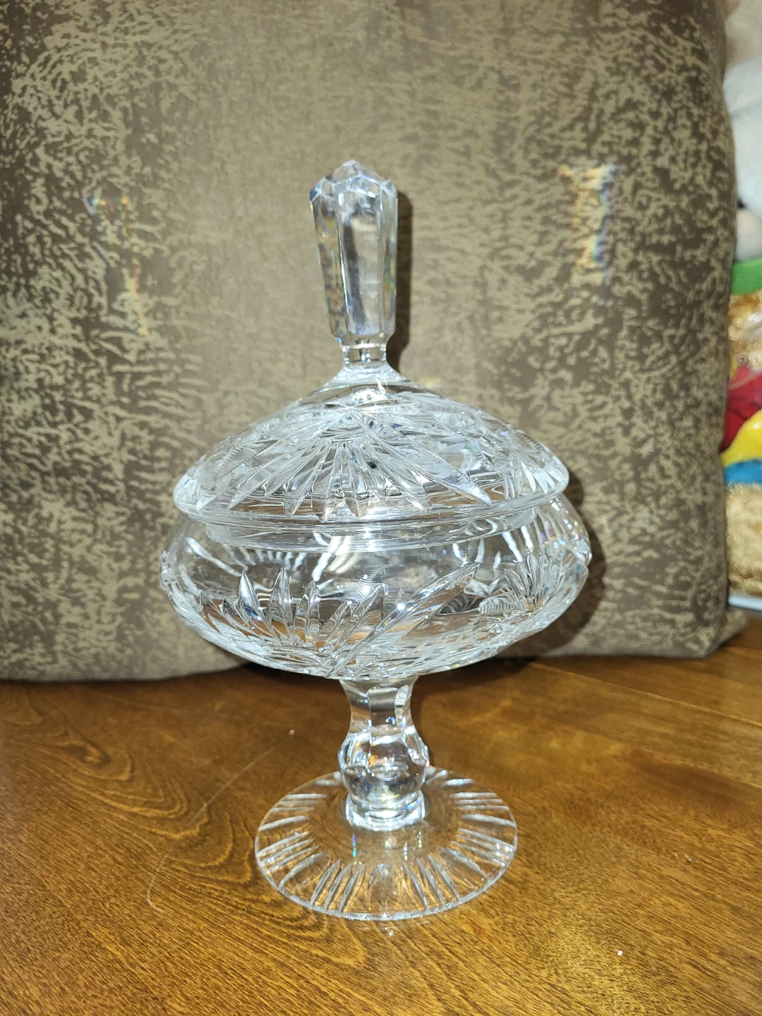 Crystal Candy Dish with Lid - photo 3