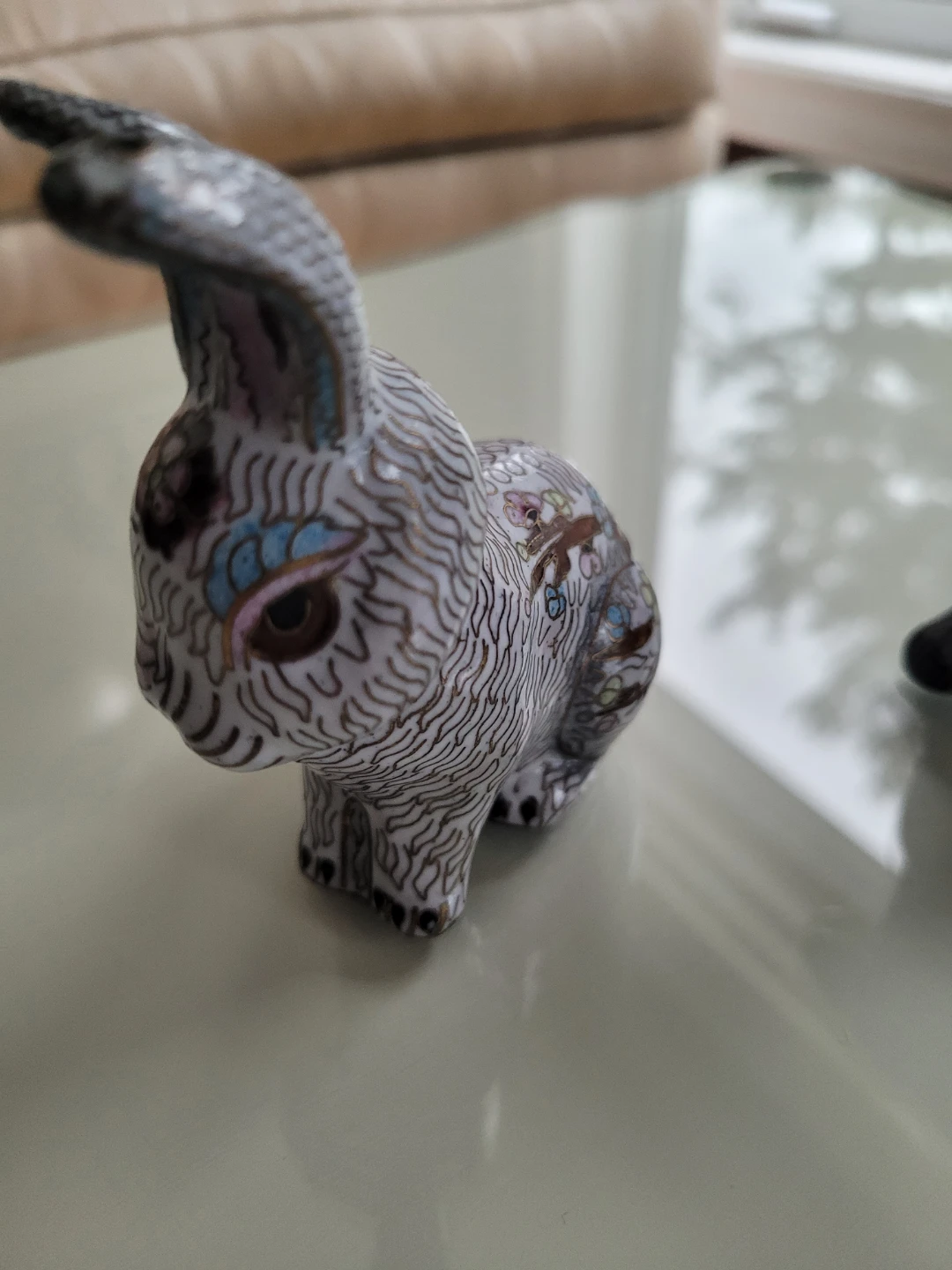 1/2 Off -Vtg. Cloisonné Rabbit and Dog Figurines - photo 4