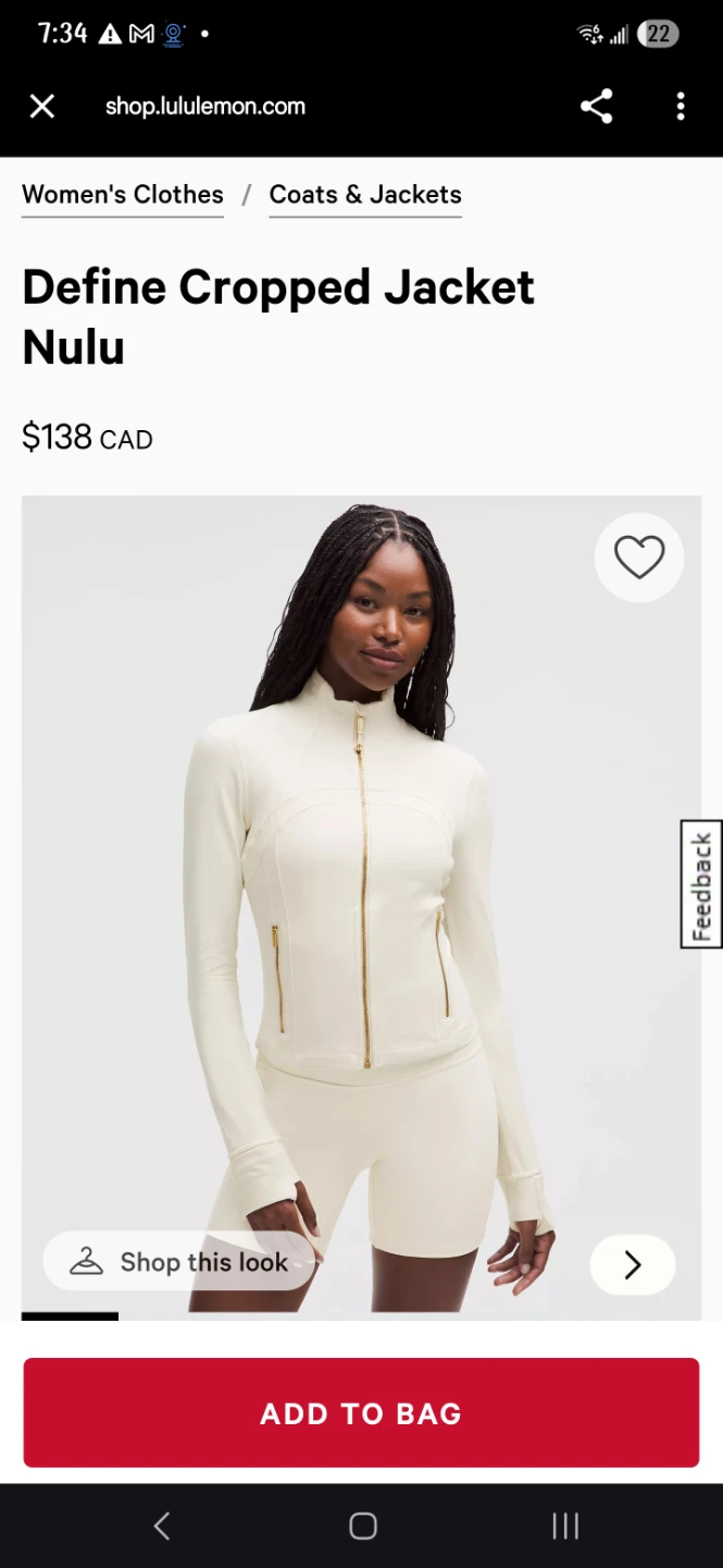 Lululemon Define Cropped Jacket Nulu Size 8 - photo 3