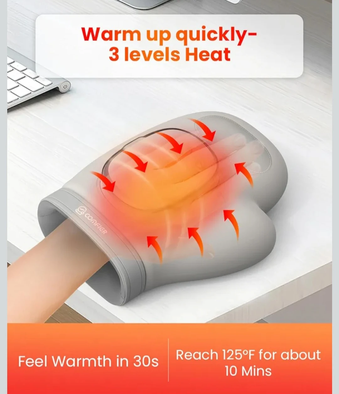 Comfier Hand Massager with Heat - Model CF-4403 - photo 5