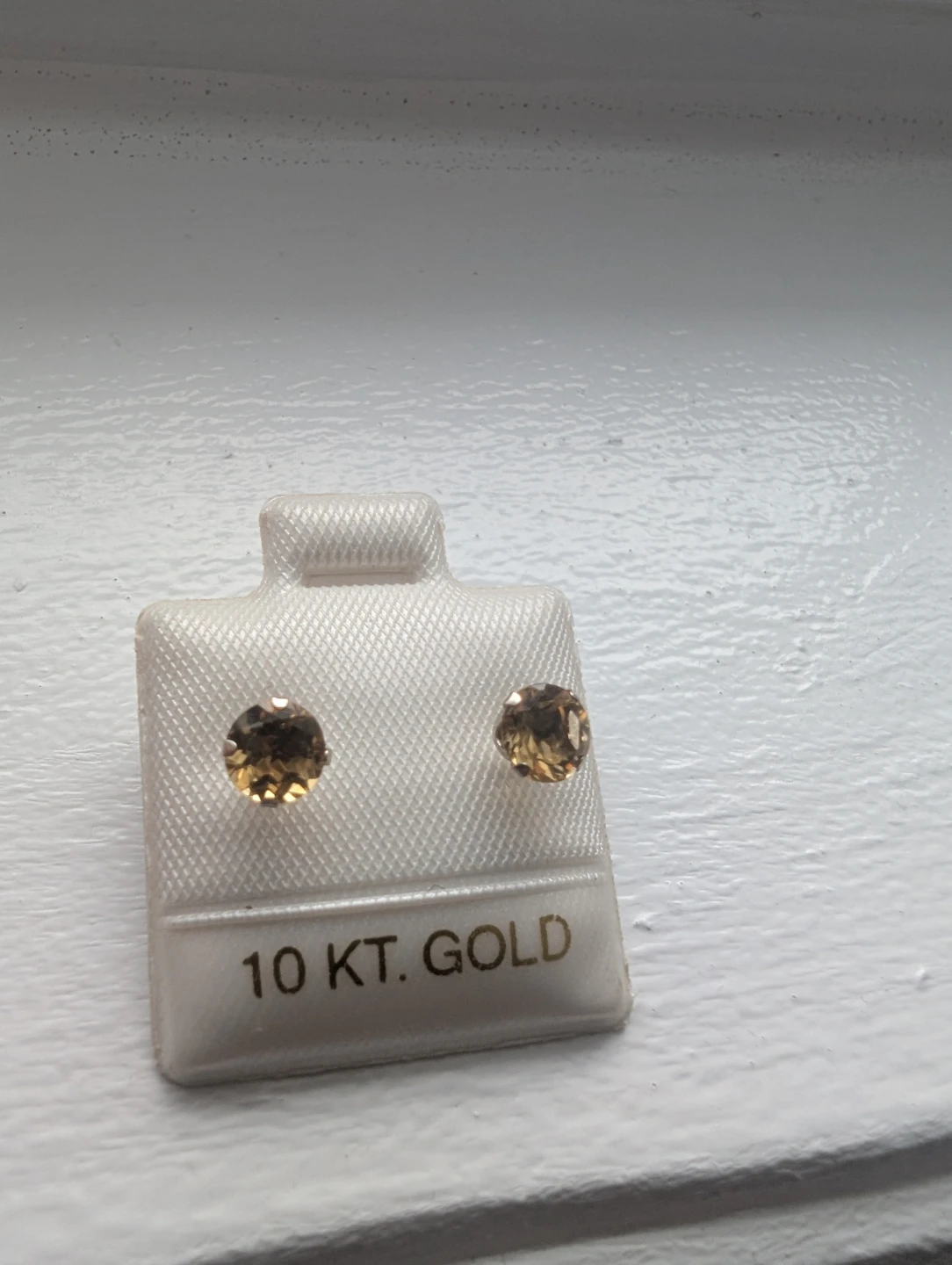 Brand New 10K Yellow Gold Citrine Earrings For Sale - photo 3