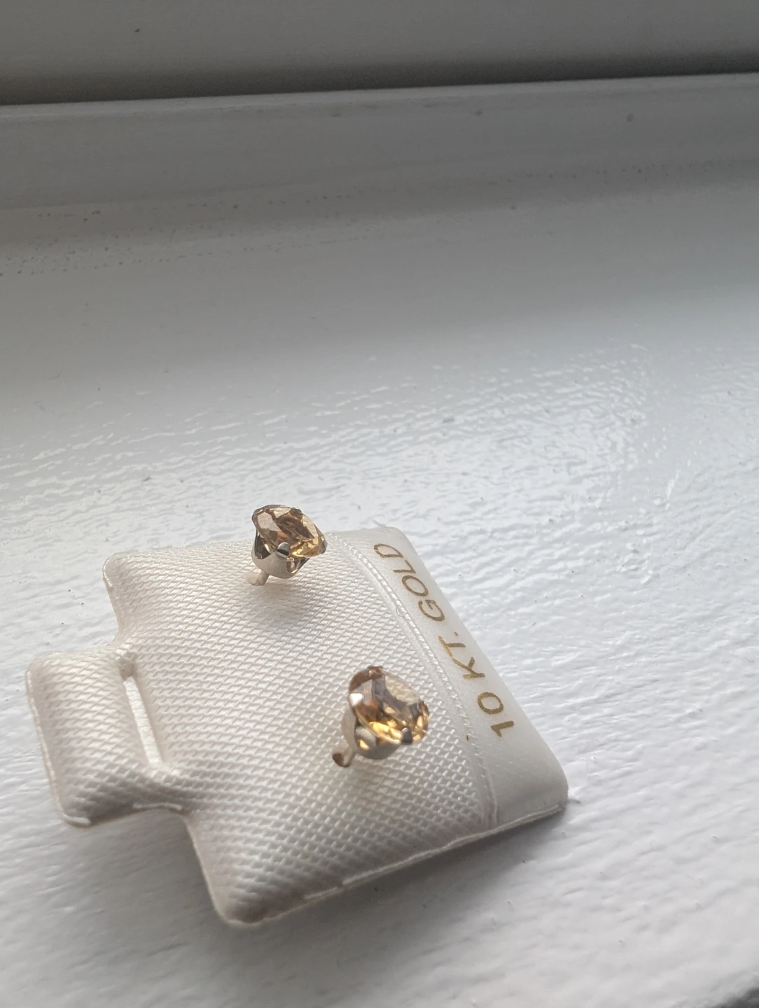Brand New 10K Yellow Gold Citrine Earrings For Sale - photo 4