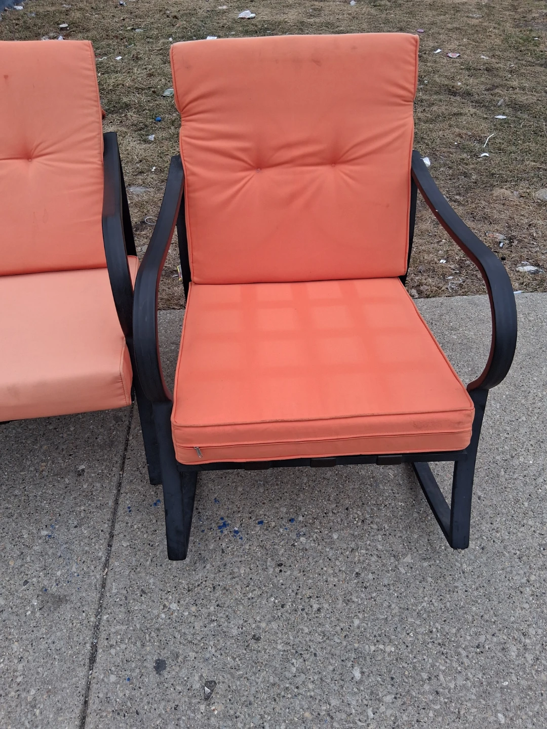 Orange Outdoor Rocking Chairs (Set of 2) - photo 2