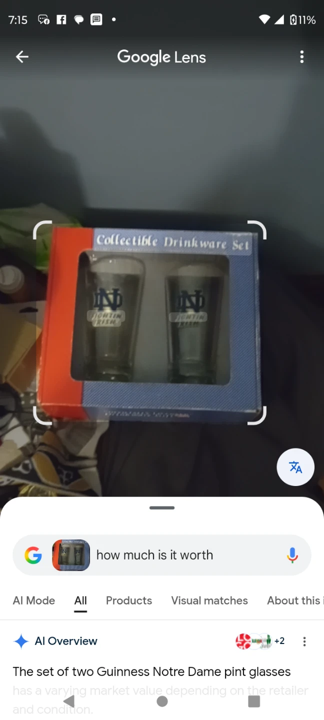 Very Guinness Notre Dame Collectible Drinkware Set -